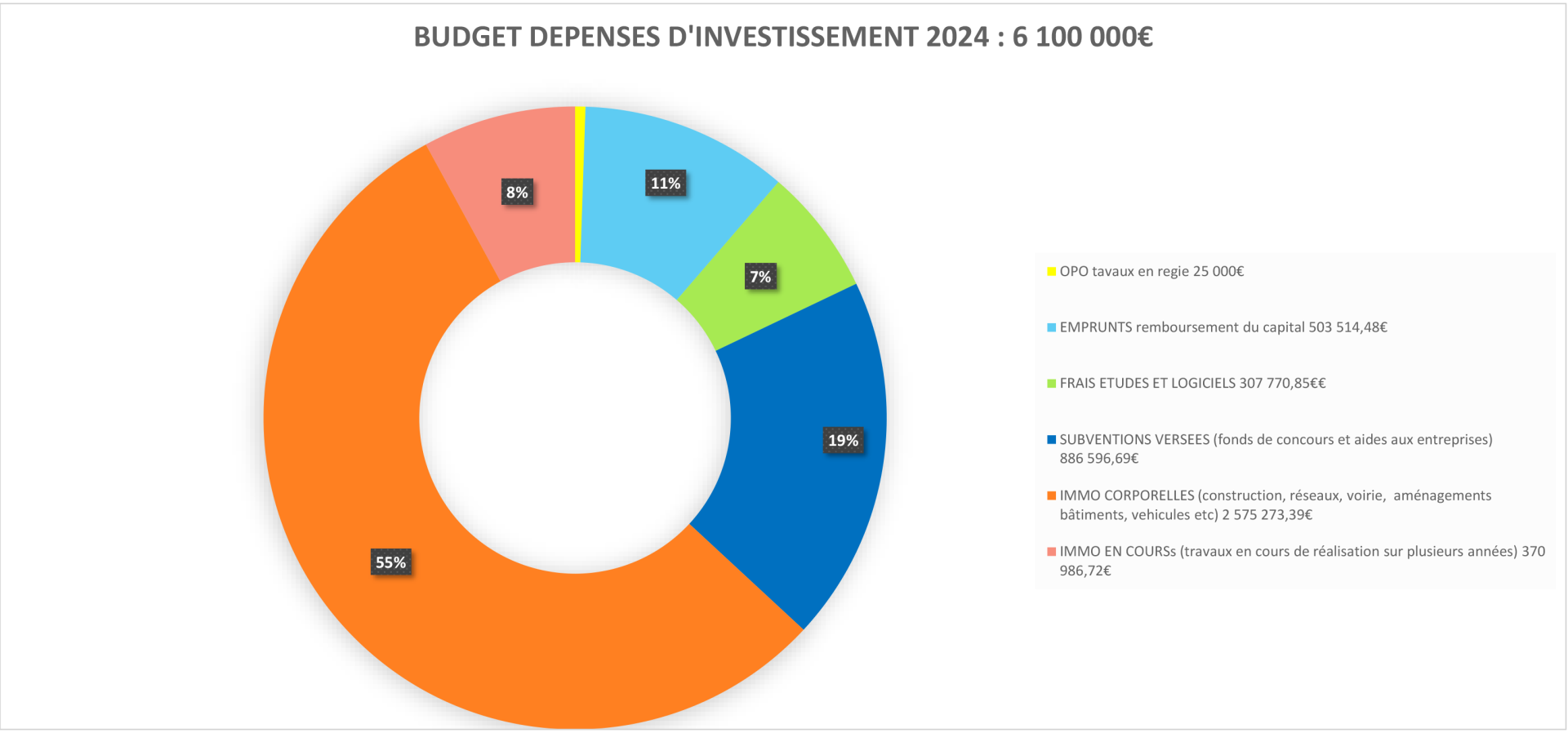 Graphique dépenses d'investissement